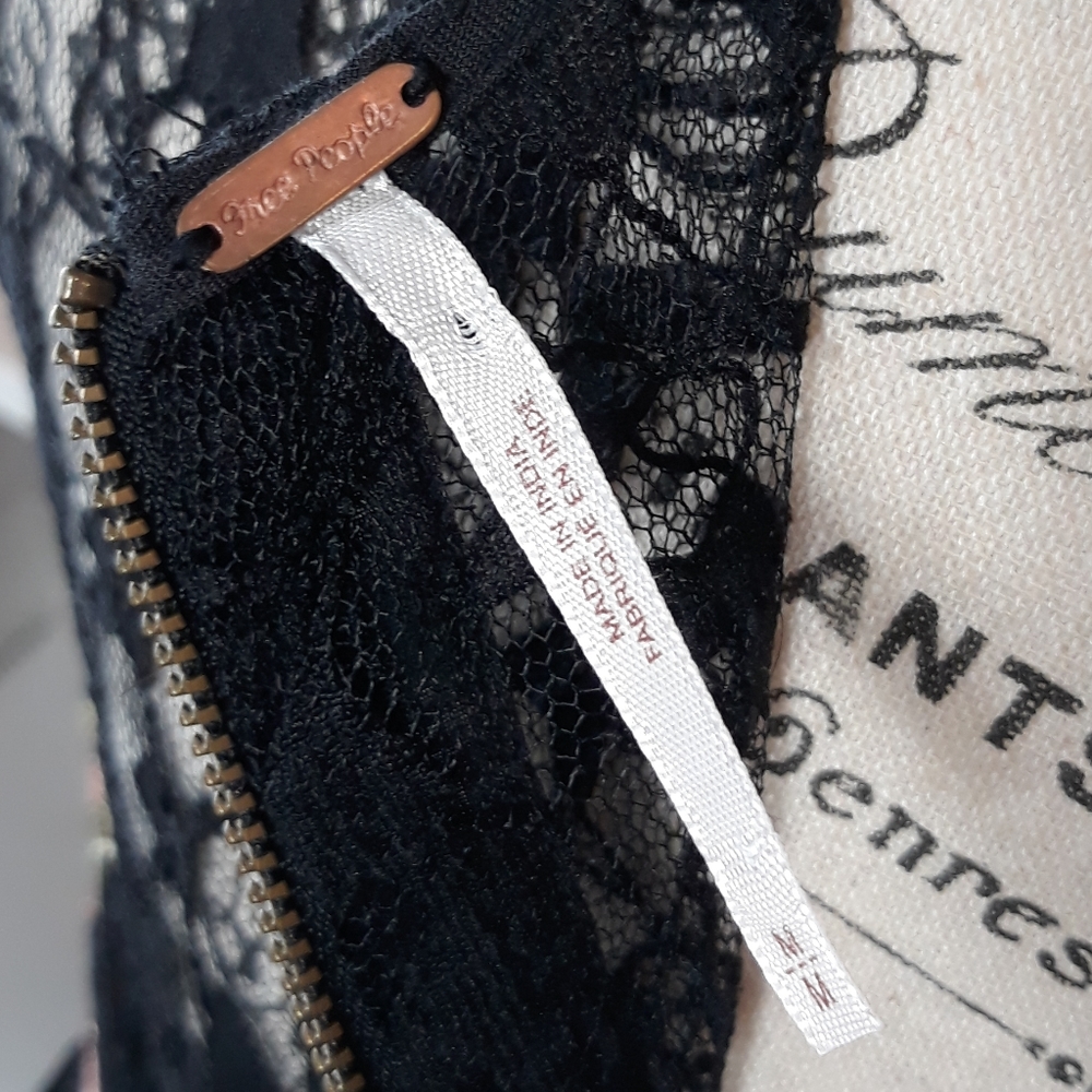 Free People Black Sheer Lace Dress - Picture 5 of 7